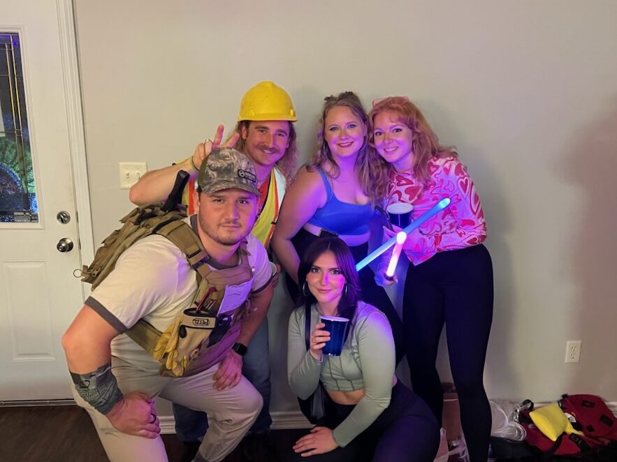 students dressed up for Halloween
