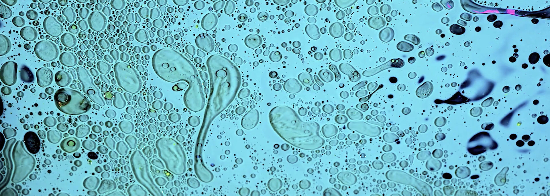 blue textured background from under a microscope